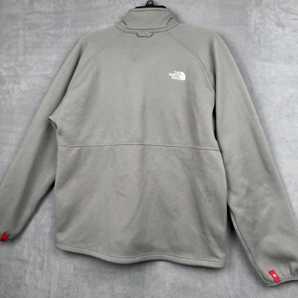 The North Face Mens Gray Fleece Jacket TKA 100 Full Zip‎ Size Large